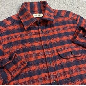 Taylor Stitch Shirt Mens Large Brushed Flannel Workwear Crater